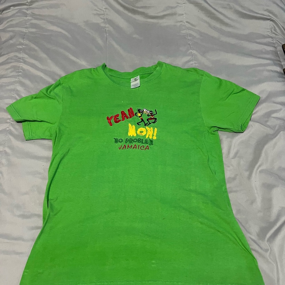 Vibrant Green Jamaica Graphic Tee
